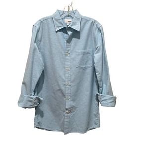 Sonoma Long Sleeve Casual Button Up Top Light Blue Mens Size Small